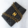 Chanel Vintage Black Single Flap Jumbo Bag