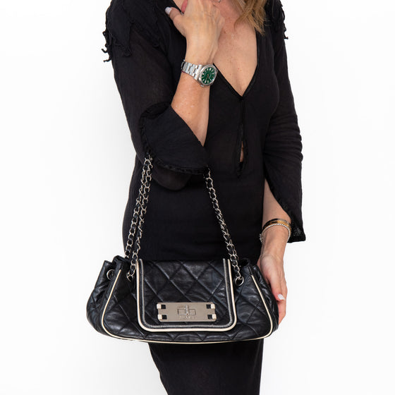 Chanel Reissue Black Leather Accordion Bag