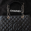 Chanel Grand Shopper Black Caviar Leather Tote Bag