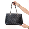 Chanel Grand Shopper Black Caviar Leather Tote Bag