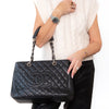 Chanel Grand Shopper Black Caviar Leather Tote Bag