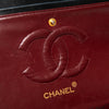 Chanel Medium Double Classic Flap Bag In Black Lambskin Leather With Gold Tone Hardware