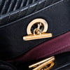 Chanel Black Micro Chevron Surpique Lambskin Leather Tote Bag