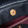 Chanel Black Micro Chevron Surpique Lambskin Leather Tote Bag