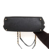 Chanel Black Micro Chevron Surpique Lambskin Leather Tote Bag