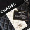 Chanel Black And  White Leather Wallet On Chain Bag
