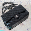 Chanel Jumbo Black Patent Double Flap Bag