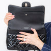 Chanel Jumbo Black Patent Double Flap Bag