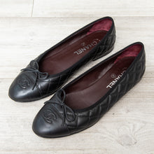  Chanel Black Quilted Ballet Shoes