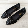 Chanel Black Suede And Simulated Pearl Ballet Shoes