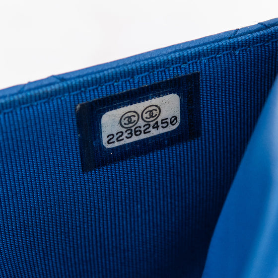 Chanel Blue Lambskin Leather Wallet On Chain Bag