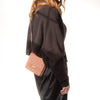 Chanel Dark Blush Leather Square Boy Wallet On Chain Flap Bag