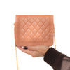 Chanel Dark Blush Leather Square Boy Wallet On Chain Flap Bag