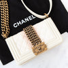 Chanel Small Boy Bag White Python Ombre Small Leather Bag