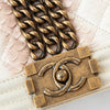 Chanel Small Boy Bag White Python Ombre Small Leather Bag