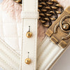 Chanel Small Boy Bag White Python Ombre Small Leather Bag