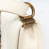 Chanel Small Boy Bag White Python Ombre Small Leather Bag