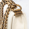 Chanel Small Boy Bag White Python Ombre Small Leather Bag