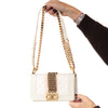 Chanel Small Boy Bag White Python Ombre Small Leather Bag