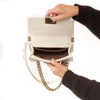 Chanel Small Boy Bag White Python Ombre Small Leather Bag