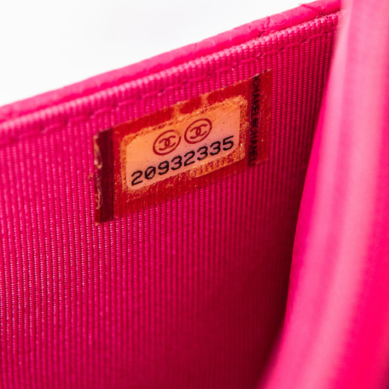 Chanel Pink Caviar Leather Wallet On Chain Bag