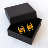 Chanel Vintage CC Turn Lock Clip On Earrings