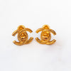 Chanel Vintage CC Turn Lock Clip On Earrings