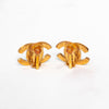 Chanel Vintage CC Turn Lock Clip On Earrings