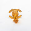Chanel Vintage CC Turn Lock Clip On Earrings