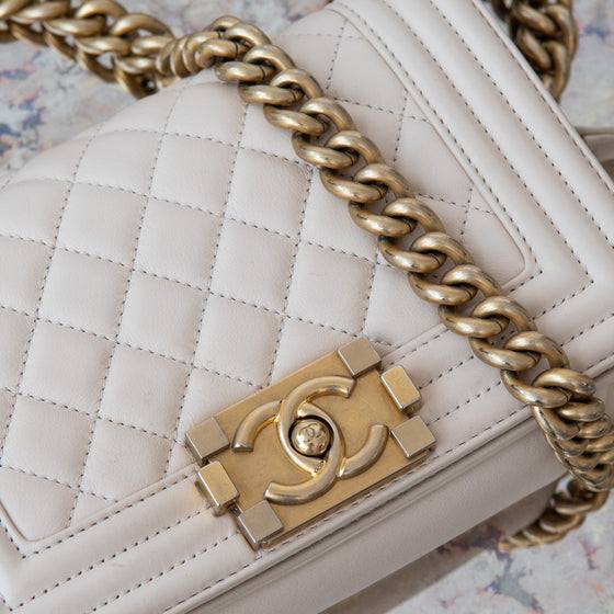 Chanel Small Cream Boy Bag