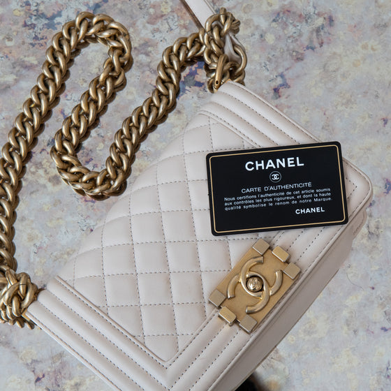 Chanel Small Cream Boy Bag