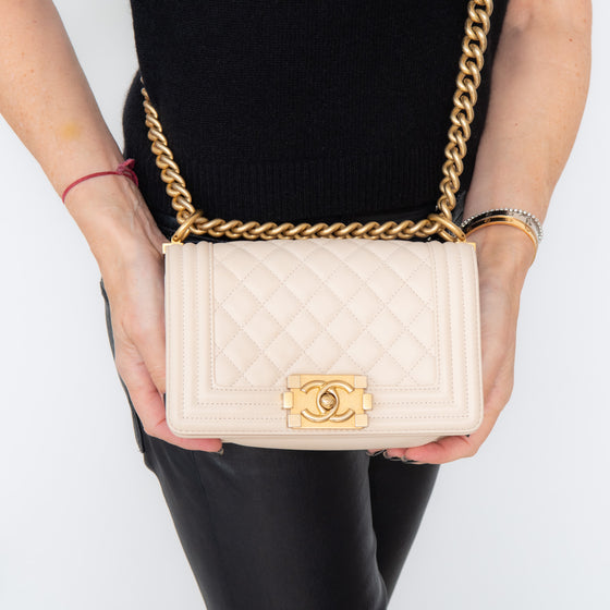 Chanel Small Cream Boy Bag