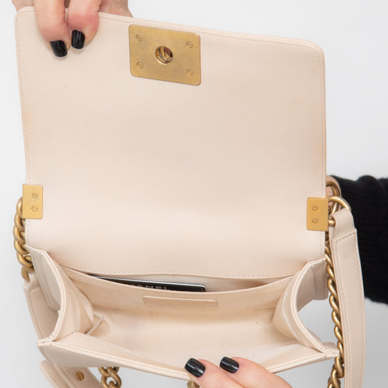 Chanel Small Cream Boy Bag