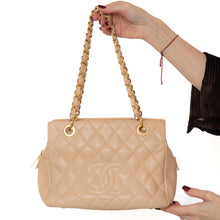  Chanel Beige Caviar Leather Petite Timeless Shopper Tote Bag