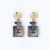 Chanel Crystal No 5 Perfume Bottle Drop Earrings