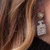 Chanel Crystal No 5 Perfume Bottle Drop Earrings
