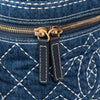 Chanel Quilted Dark Blue Denim Small Vanity Case Bag