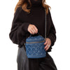 Chanel Quilted Dark Blue Denim Small Vanity Case Bag