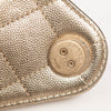 Chanel 25 Small Metallic Gold Caviar Leather Hobo Bag