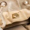 Chanel 25 Small Metallic Gold Caviar Leather Hobo Bag