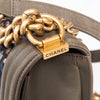 Chanel Khaki Fantasy Tweed Old Medium Boy Bag
