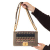 Chanel Khaki Fantasy Tweed Old Medium Boy Bag