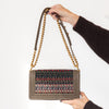 Chanel Khaki Fantasy Tweed Old Medium Boy Bag