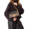 Chanel Khaki Fantasy Tweed Old Medium Boy Bag
