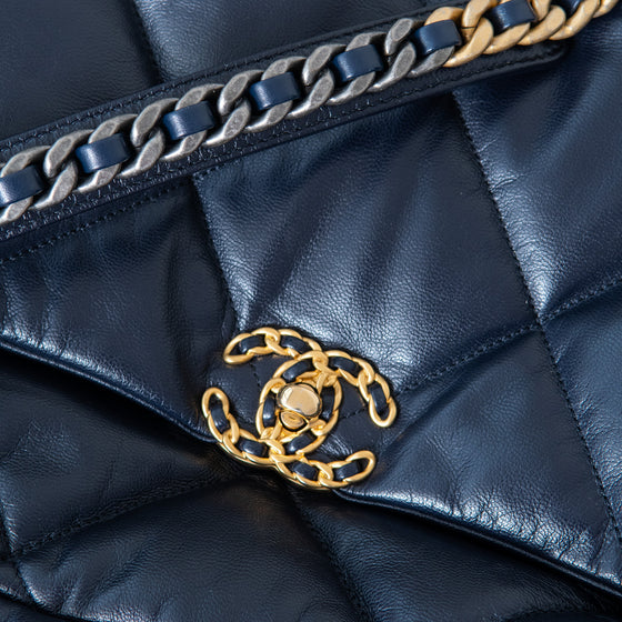 Chanel Navy Maxi 19 Flap Bag