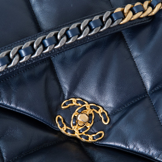 Chanel Navy Maxi 19 Flap Bag