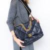 Chanel Navy Maxi 19 Flap Bag