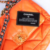 Chanel 19 Small Medium Orange Goatskin Leather Flap Bag 2020