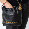 Chanel Black 22 Mini Black Bag  Gold Tone