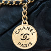 Chanel Black 22 Mini Black Bag  Gold Tone